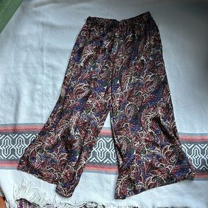 Paisley elastic waist pants